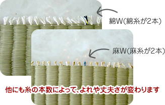 糸の本数など
